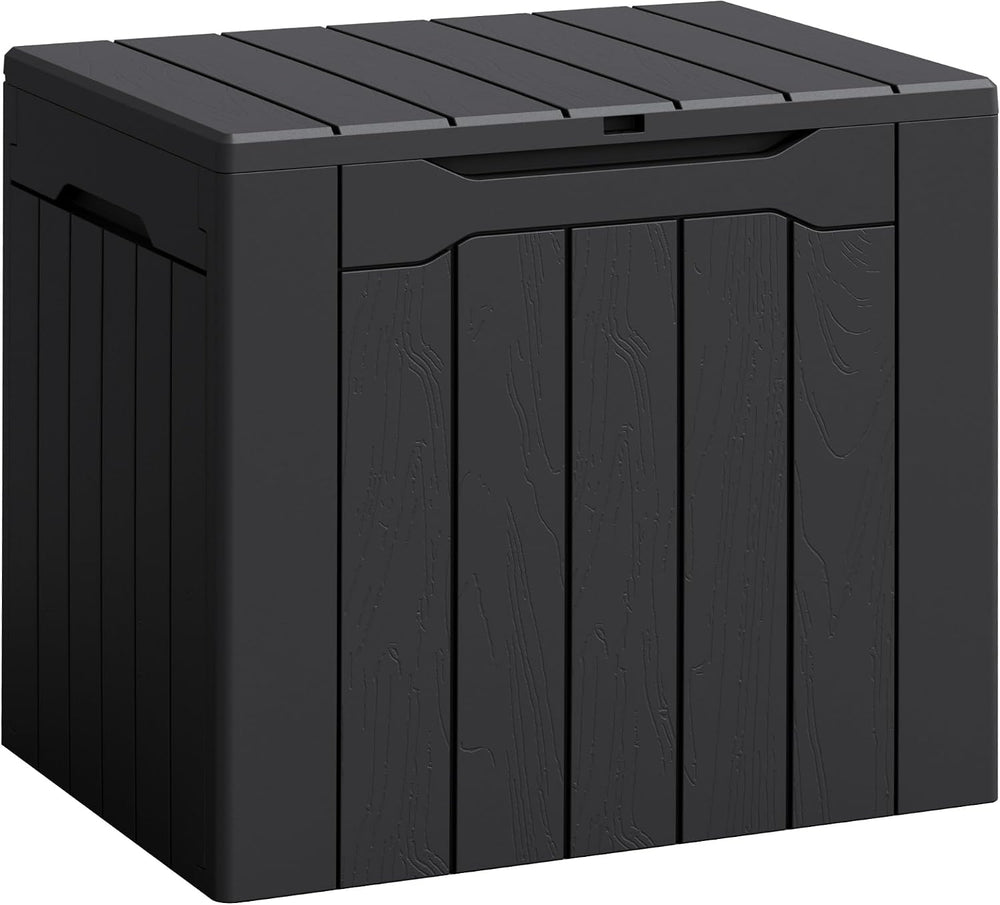 Flamaker Deck Box 30 Gallon, Waterproof Resin Small Storage Box with Lid