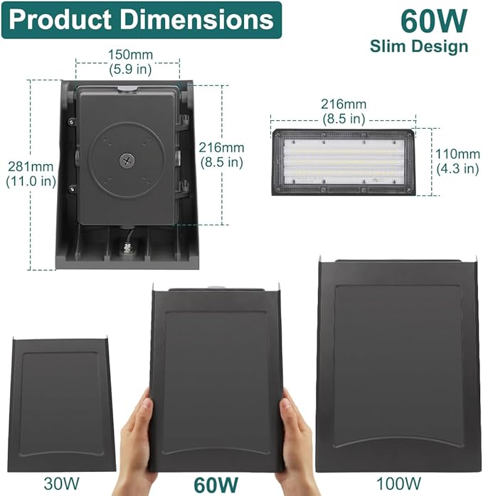 kadision 60W LED Wall Pack Light