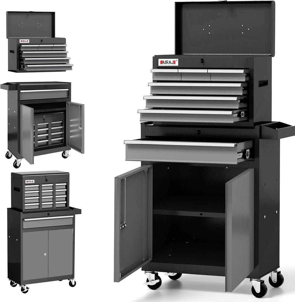 7-Drawer Tool Chest with Wheels, 40'' Rolling Tool Chest with Drawers...