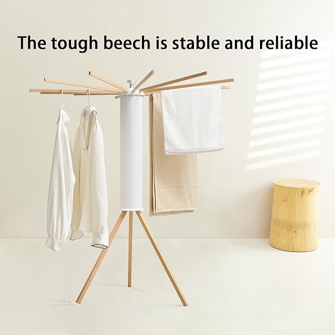 JOOM Tripod Clothes Drying Rack, Garment Rack Portable and Foldable Space