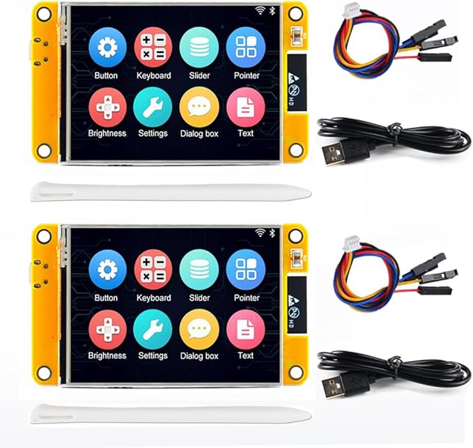 2 Pack ESP32-2432S028R Smart Display 2.8 inch 240X320 TFT