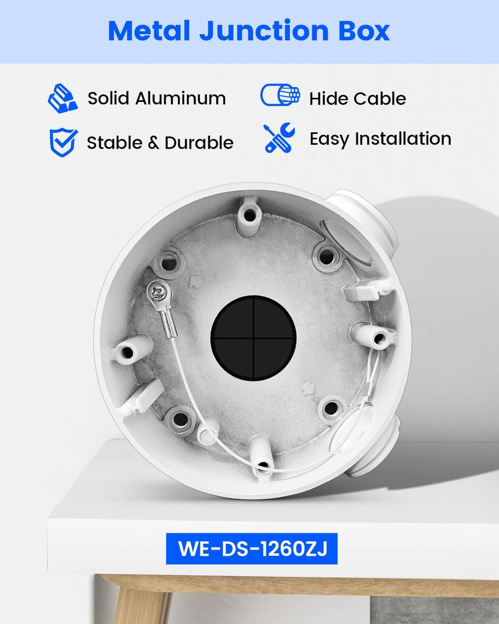 WE-DS-1260ZJ Metal Junction Box for Bullet Security Cameras