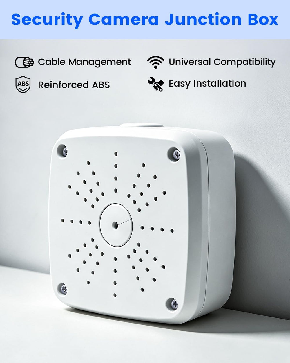 Universal Security Camera Junction Box, CCTV Hide Cable Concealment Box