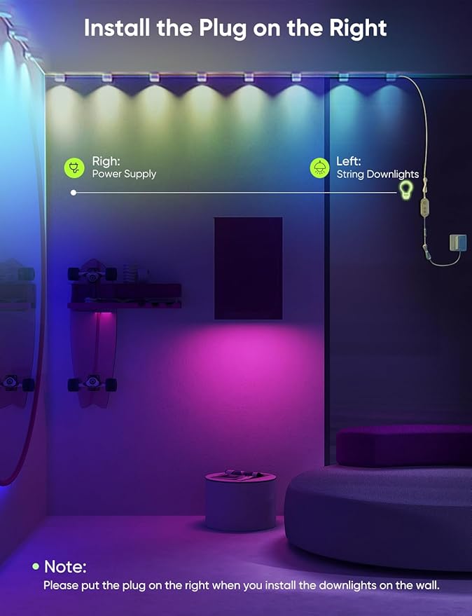 Smart RGB String Downlights, 30ft