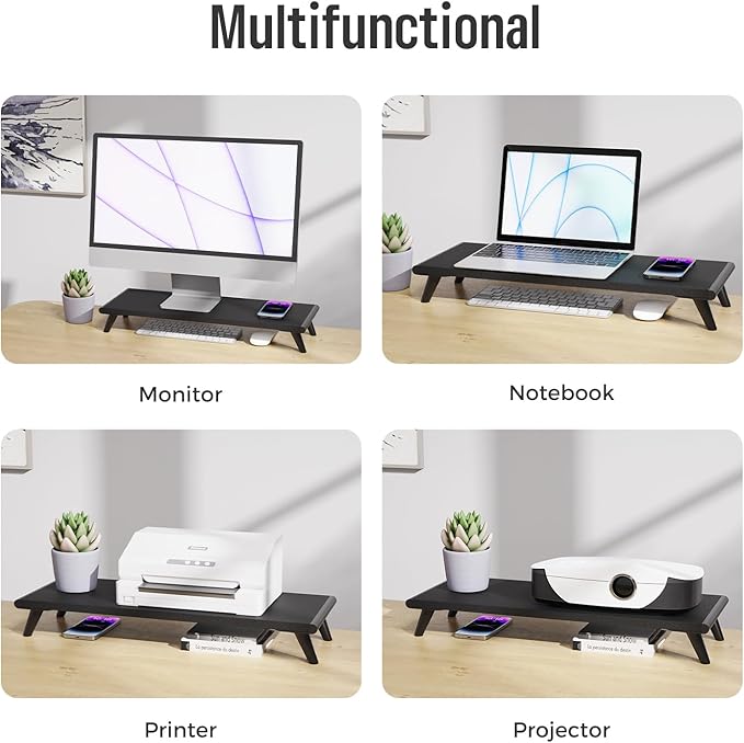 loukin Monitor Stand Riser for Desk, 22.4" x 8.3" Larger Computer S...