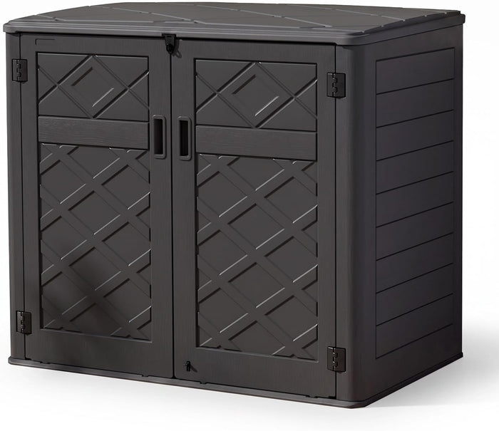 Mrosaa 48Cu.ft Outdoor Storage Cabinet.Waterproof Horizontal Storage Sheds