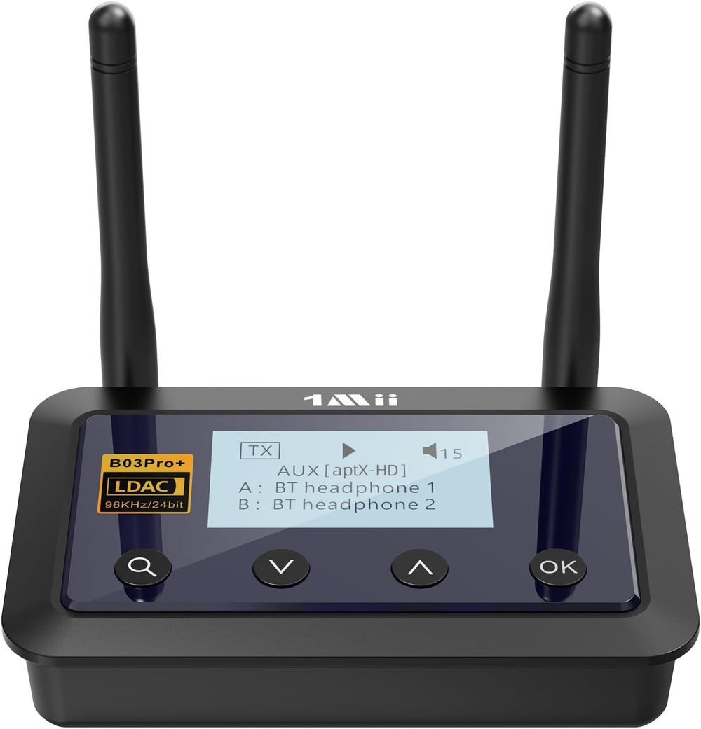 1Mii B03Pro+ Bluetooth 5.3 Transmitter Receiver Certified LDAC