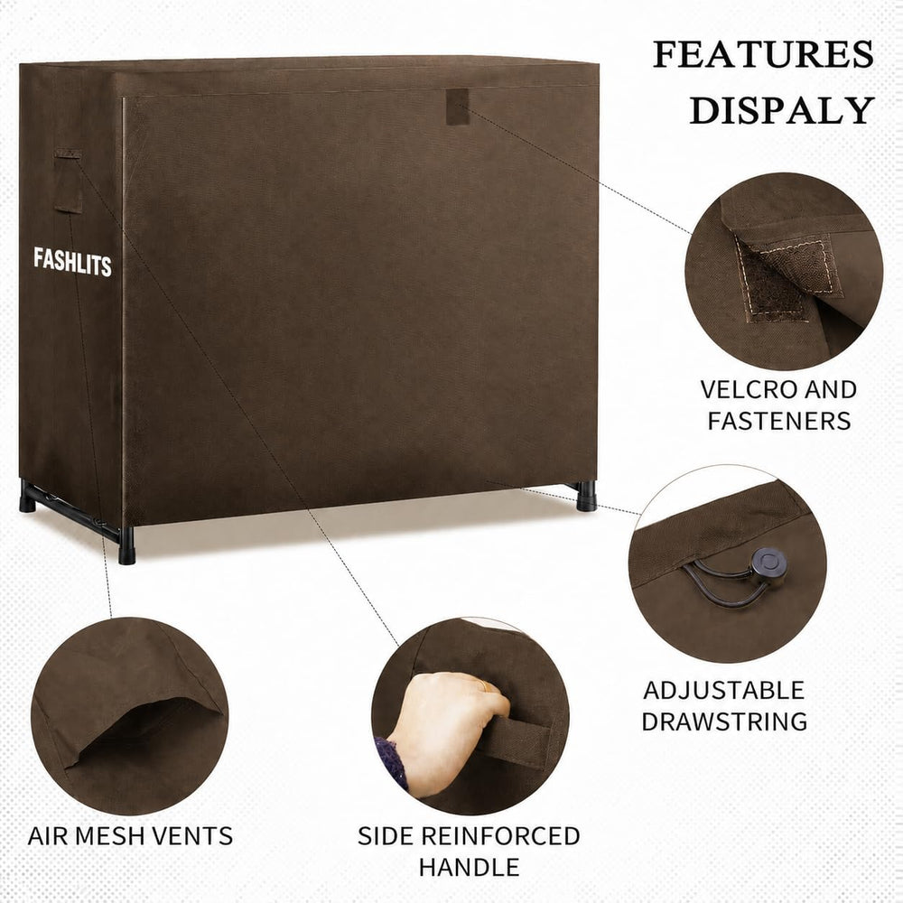 4ft Firewood Rack Cover, Waterproof Heavy Duty 600D Oxford