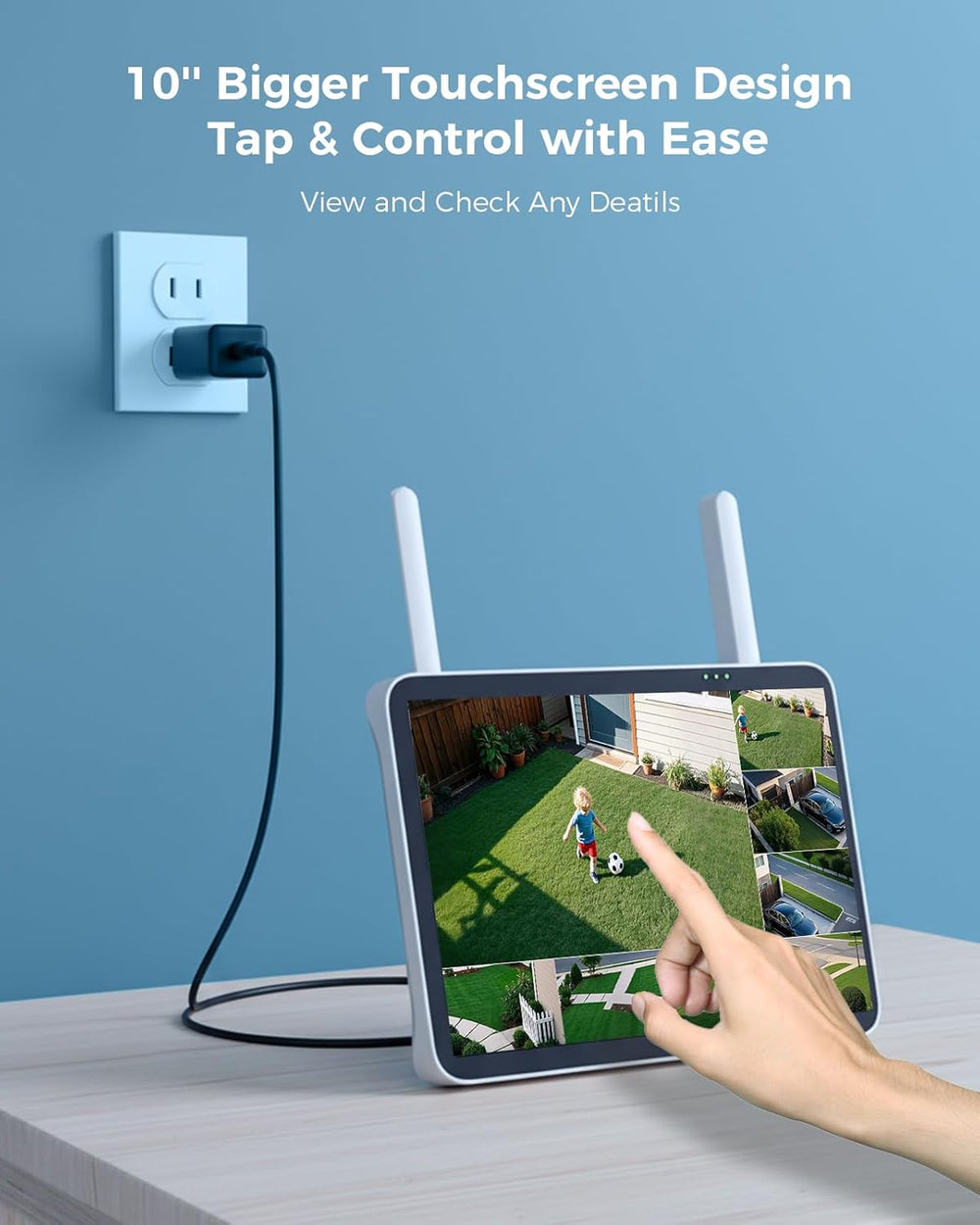 Hiseeu Security Camera, 4MP Solar Security Cameras Wireless Outdoor