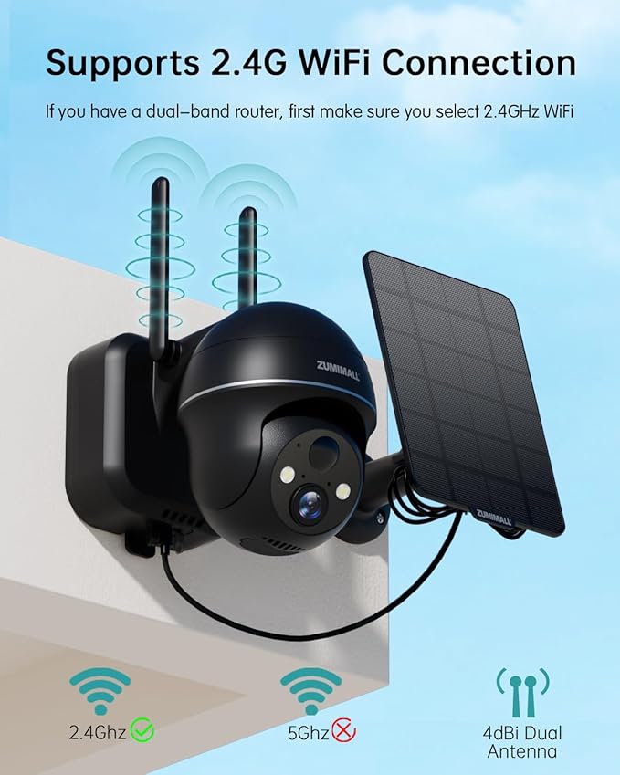 ZUMIMALL Security Cameras Wireless Outdoor (2-Pack)
