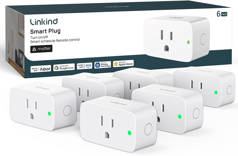 Linkind Matter Smart Plug, Smart Home Smart Outlet Timer, Work