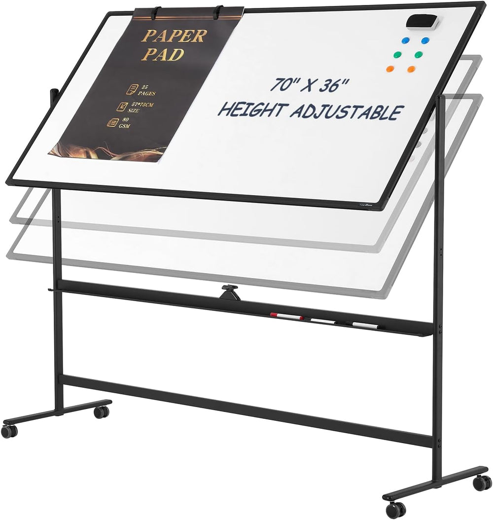 Dry Erase Whiteboard Easel on Wheels