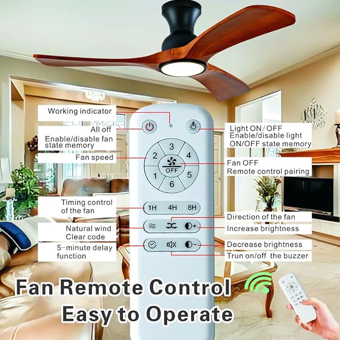 Gaizw 42 Inch Low Profile Ceiling Fans