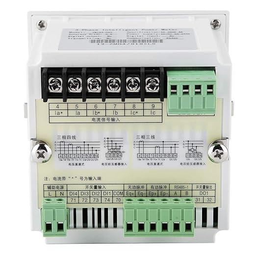 Three-phase Multifunctional Digital Energy Meter, High Accuracy Voltage Current