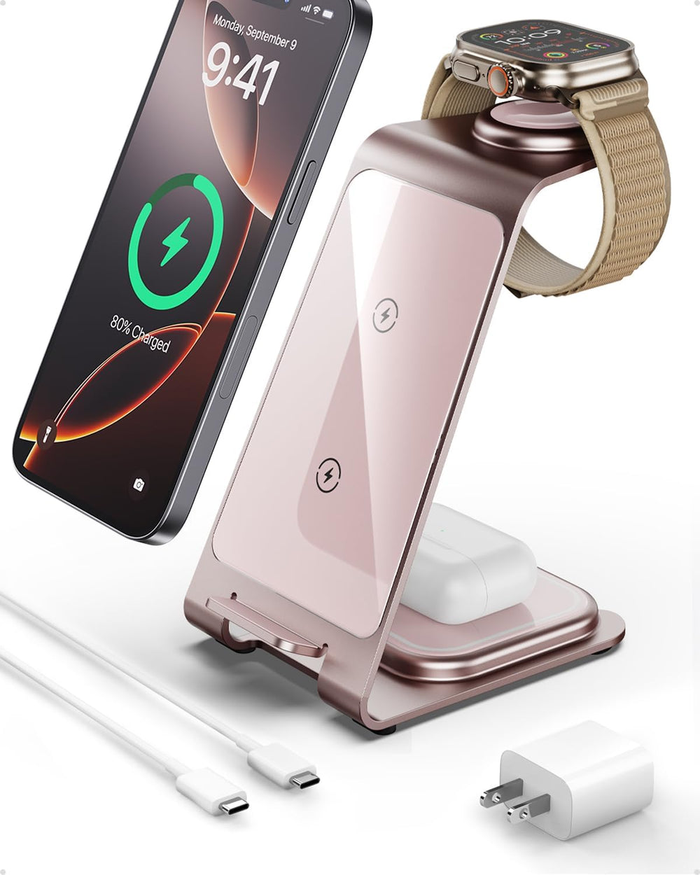Intoval Aluminum 3 in 1 Wireless Charging Station