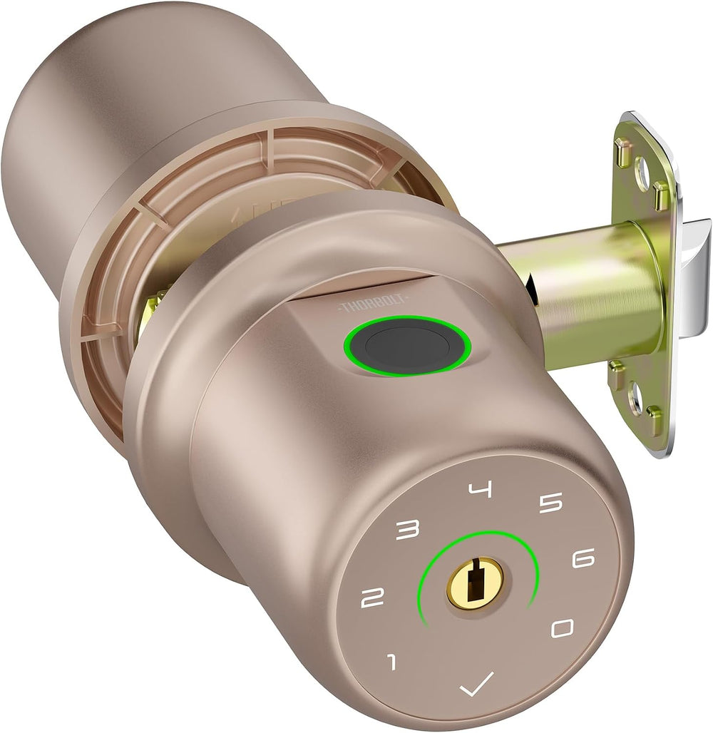 G1 Fingerprint Door Knob Lock with Keypad, Titanium