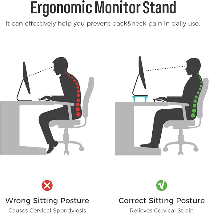 loukin Monitor Stand Riser for Desk, 22.4" x 8.3" Larger Computer S...