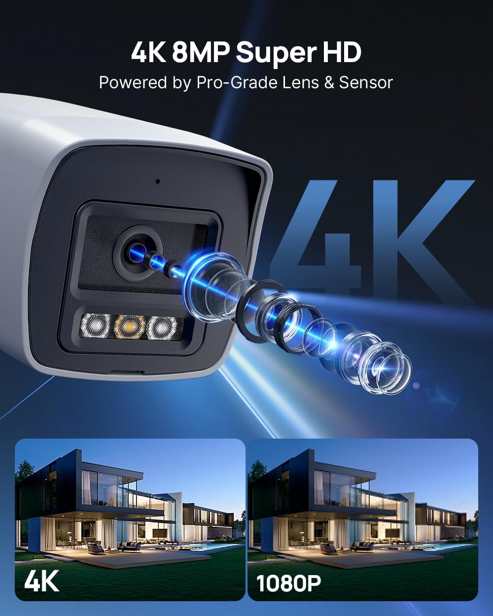 ANNKE 8CH 4K PoE Security Camera System, Smart Dual Light, 2TB HDD