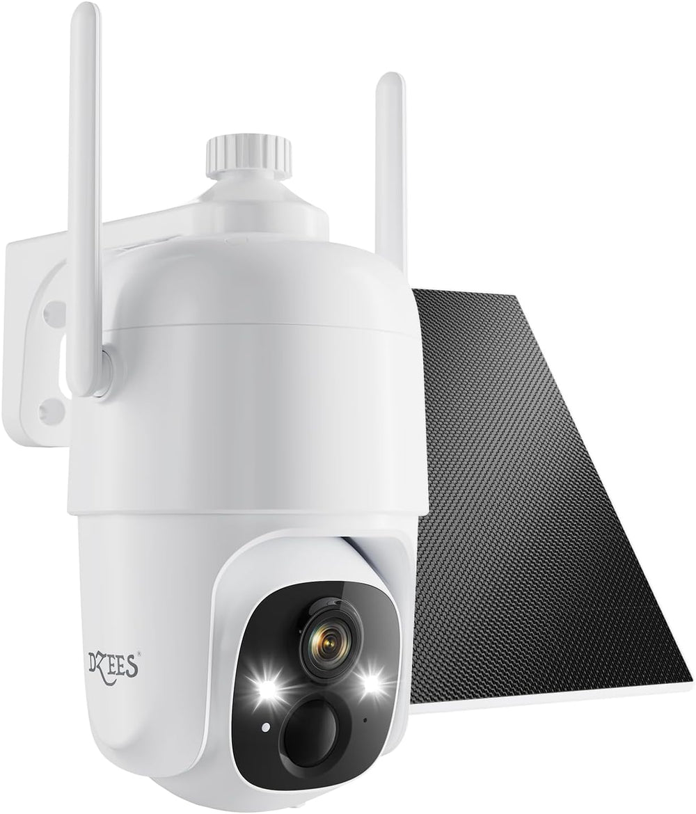Dzees Solar Security Cameras Wireless Outdoor, 2K Battery Powered Security