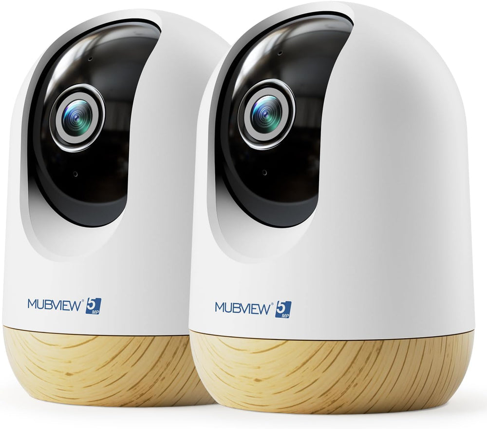 MUBVIEW Pan/Tilt Cameras for Home Security Indoor, 5MP Pet/Cat/Dog Camera (2-...
