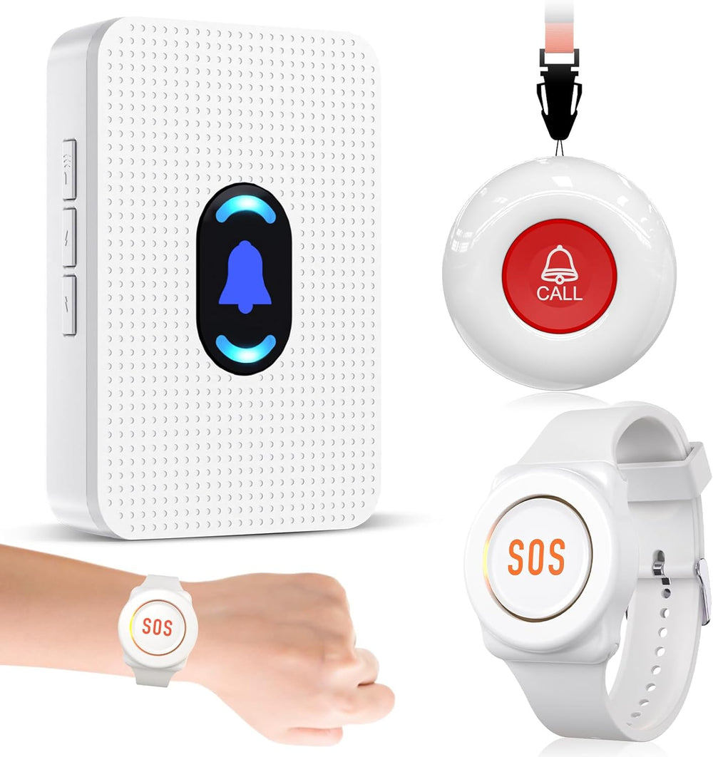 Daytech Wireless Caregiver Pager Wrist Call Button Personal Help Alert Pager