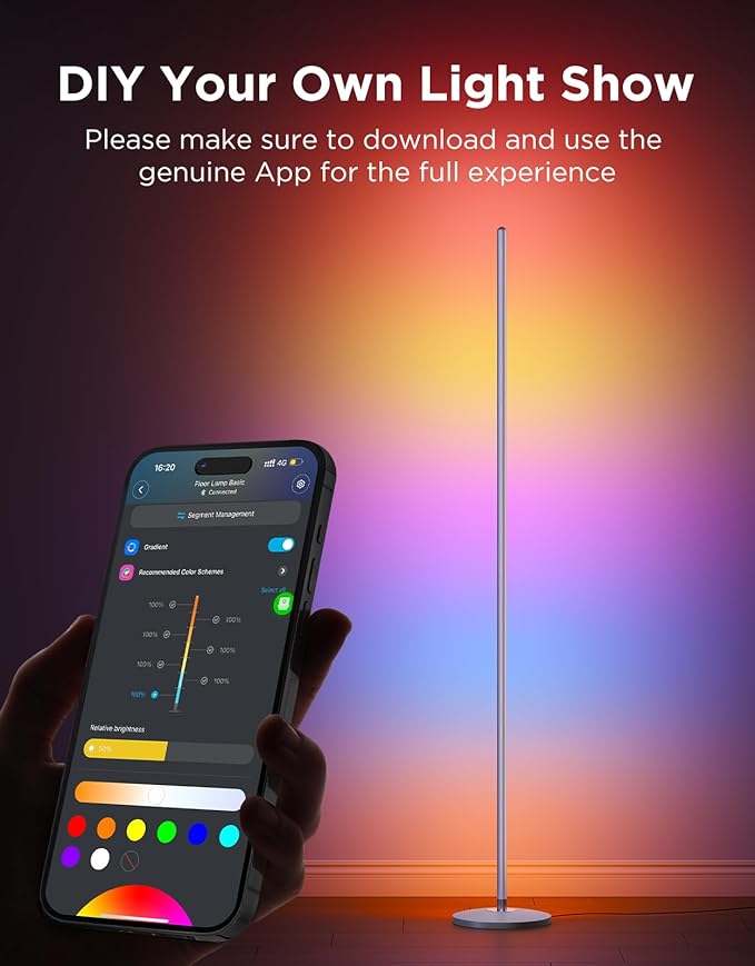 Govee RGBIC Floor Lamp, LED Corner Lamp Works