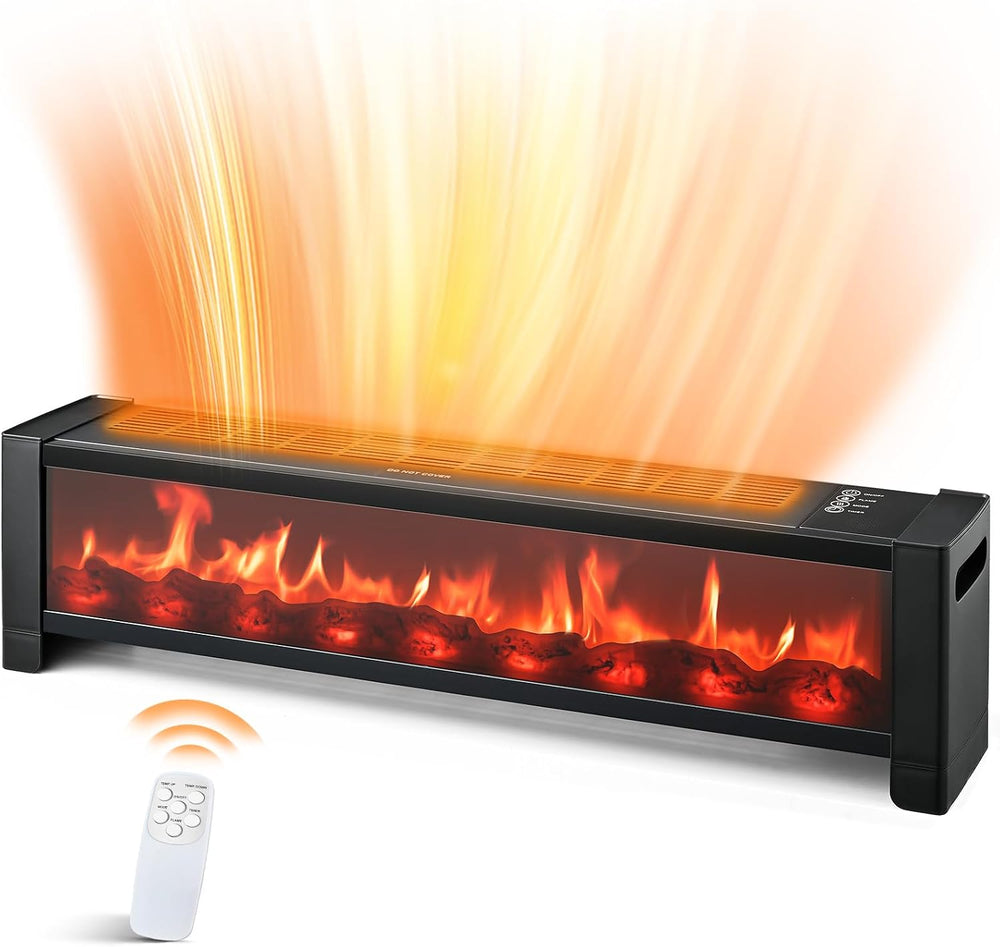 Air Choice 33” Baseboard Heater, 1500W Fireplace Heater