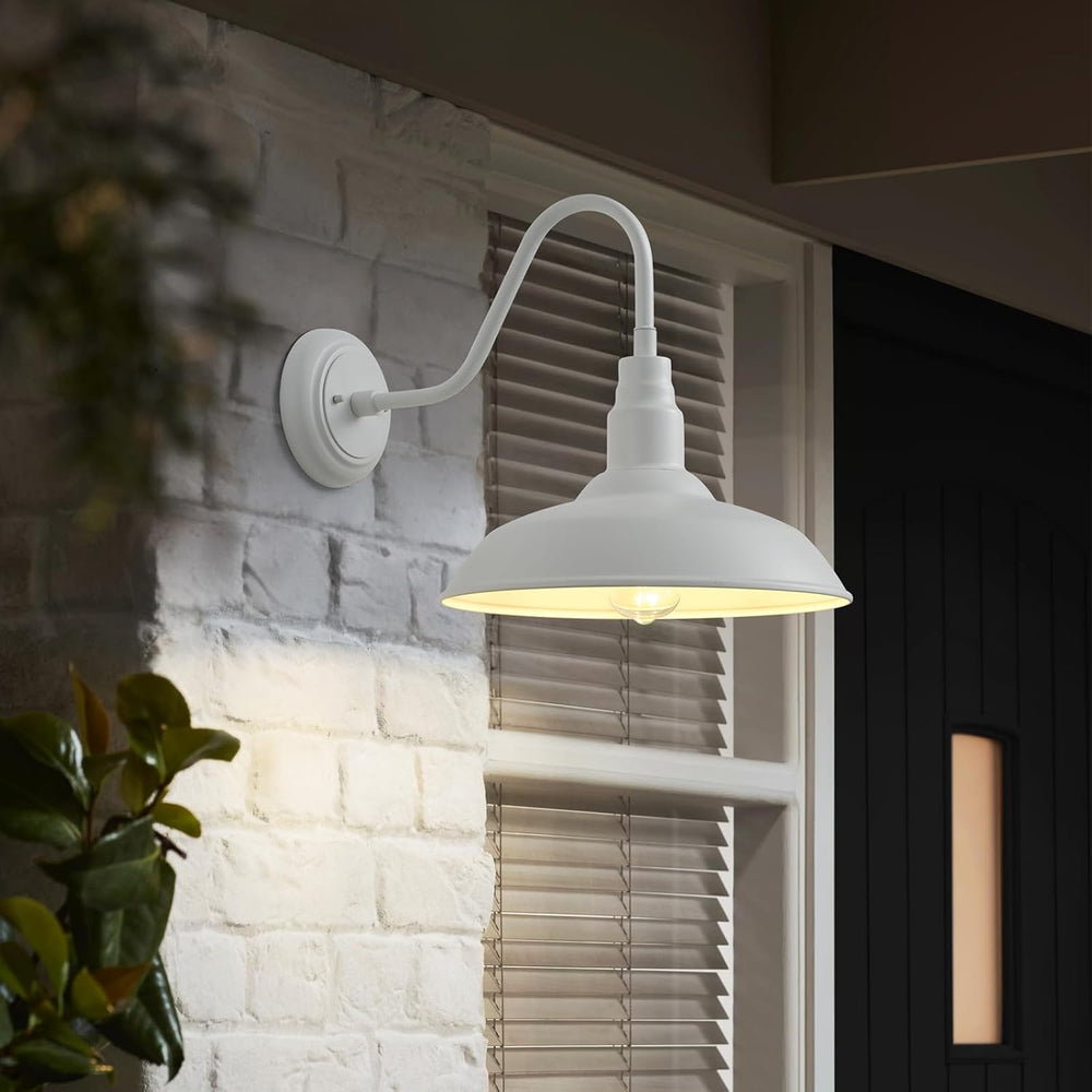 10" Outdoor Barn Lights for Farmhouse, Gooseneck Outdoor Light in Matte ...