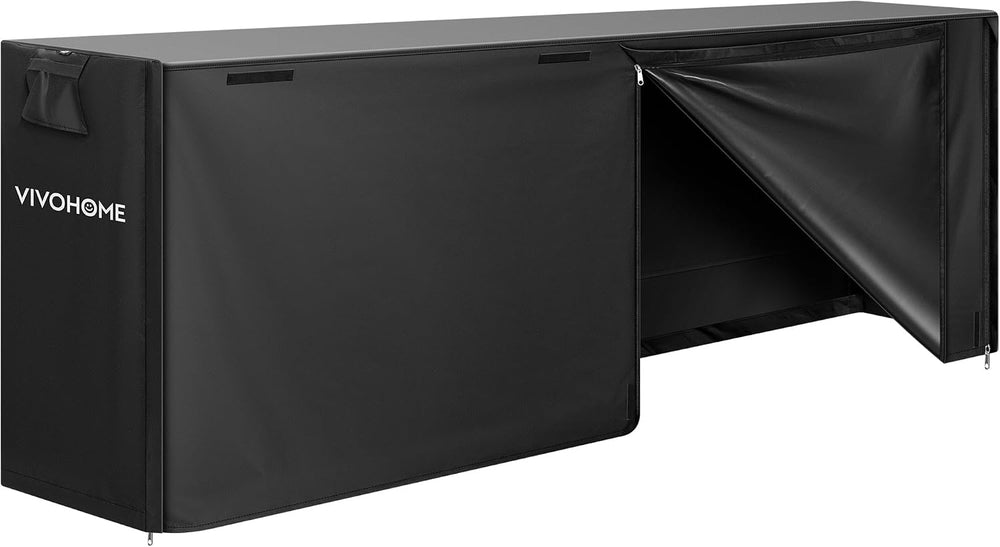 VIVOHOME 8ft Waterproof Outdoor Firewood Log Rack Cover, Black