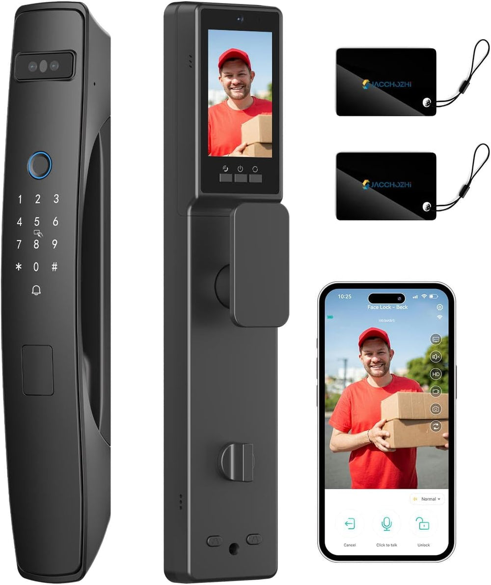 3D Face Recognition Smart Lock with Dual Cameras & Doorbell