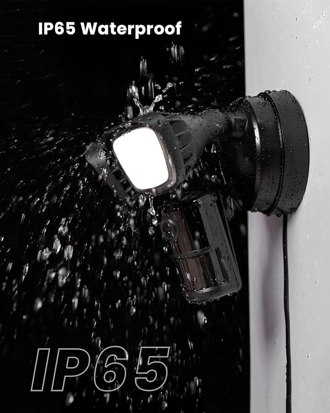 ieGeek Floodlight Camera Outdoor, 2K Wired Home Smart Security Cameras