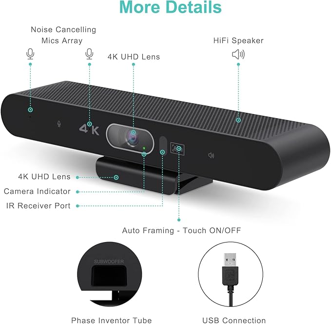 RayBit 4K Pro Audio and Video Conference Room Camera
