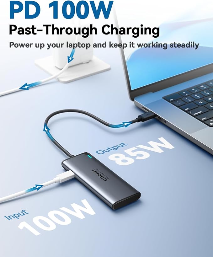 QGeeM USB C Hub, Type C Splitter Extender