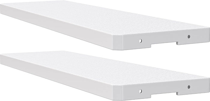 YITAHOME Resin Storage Shed Shelves for 35 Cuft Horizontal Storage Sheds, 47 in x 12.6 in Waterproof Rack with 8 Screws for 4x2.5 Ft Horizontal Garden Storage Accessories, Easy Assembly, 2PCS, Gray
