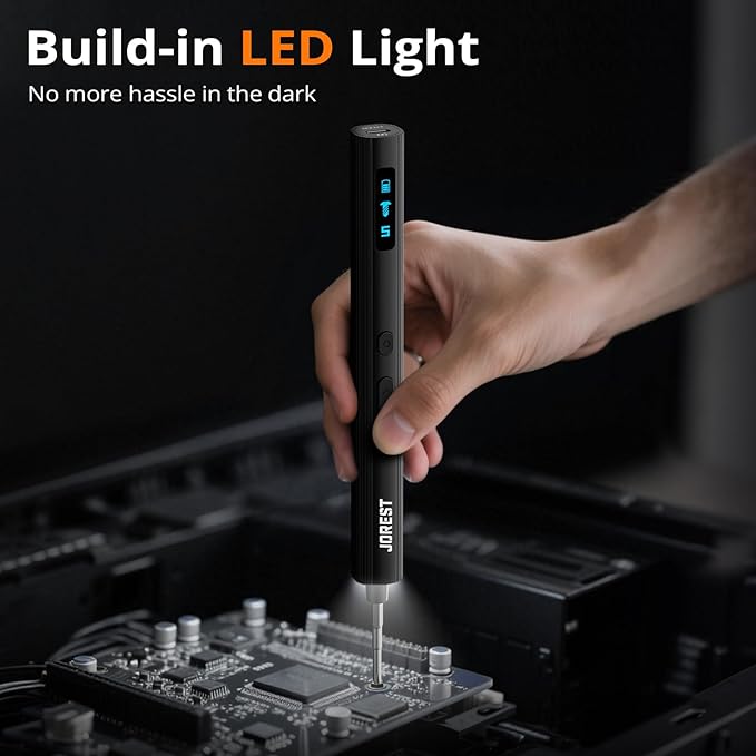 JOREST 155 in 1 Mini Electric Screwdriver Cordless, Precision Power Screwdriver