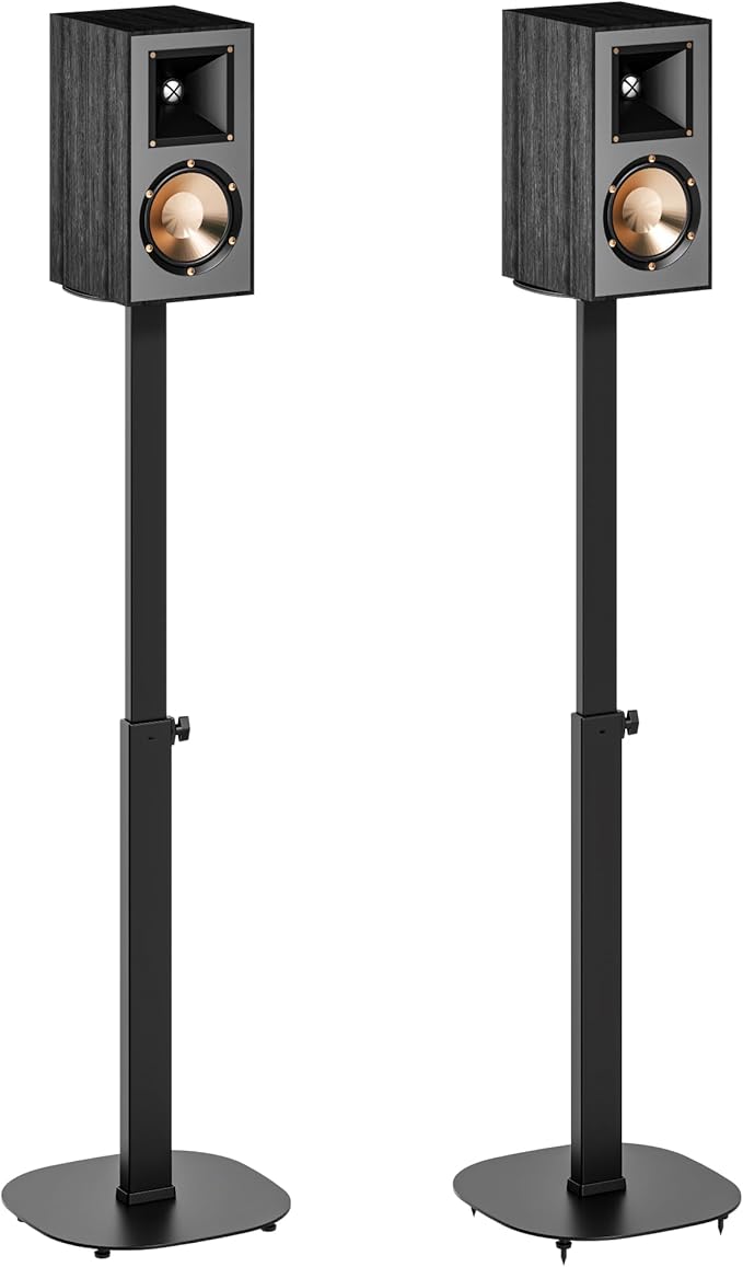 Pegzone Height-Adjustable Speaker Stand Pair from 28.6" to 46.1", 2...