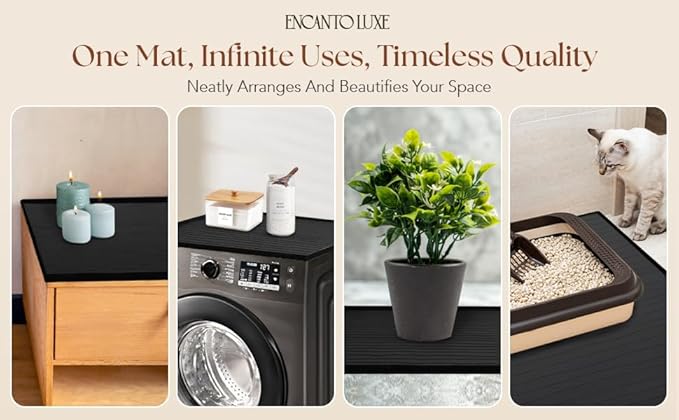 2 PC Washer and Dryer Topper Protector Mat 25"x25", Laundry Washing...