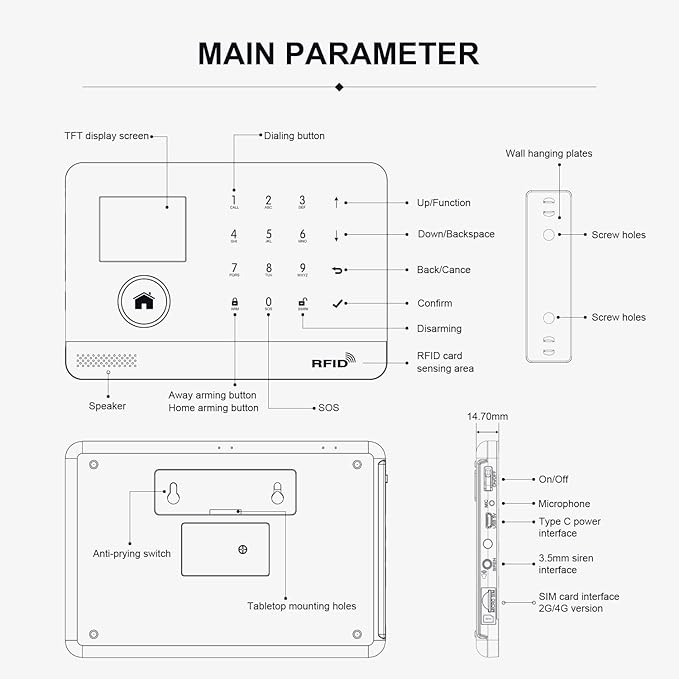 LWOHSI WiFi Alarm System, Wireless Home Security Systems