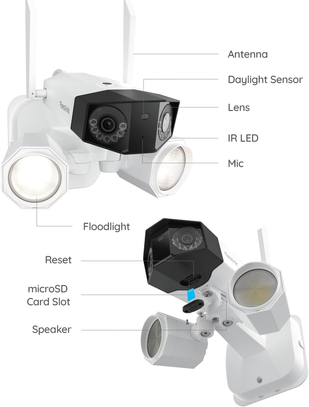 REOLINK 4K 8MP Floodlight Security Camera Outdoor 180° Dual-Lens Camera