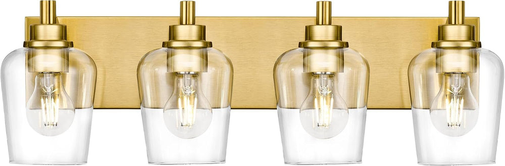 METWET Bathroom Light Fixtures, 4-Light Modern Vanity Light