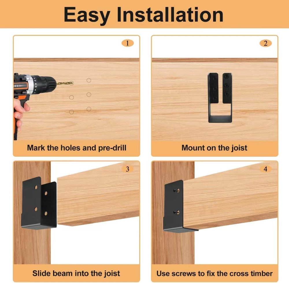 16-Pack 2x4 Joist Hangers Concealed Flange Deck Framing Bracket