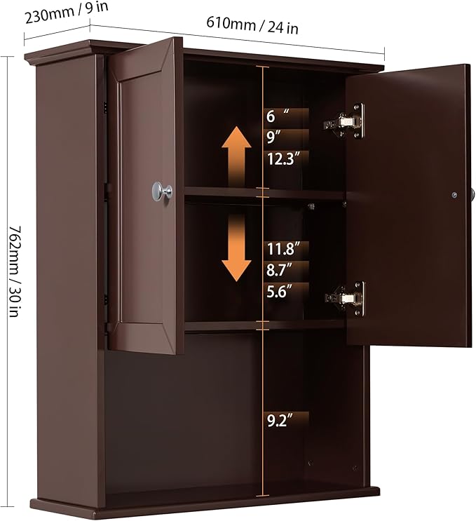 Bathroom Wall Cabinet Expresso Over Toilet Storage