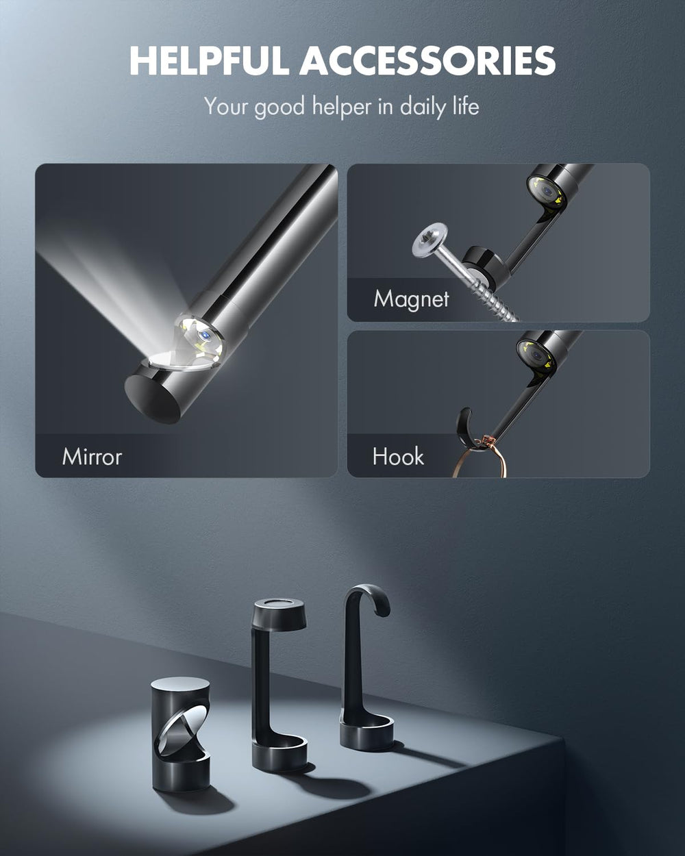 Anykit Endoscope Camera with Light, 1920P HD Borescope