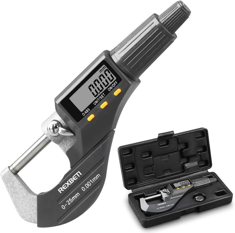 REXBETI Digital Micrometer, Professional Inch/Metric Measuring Tools
