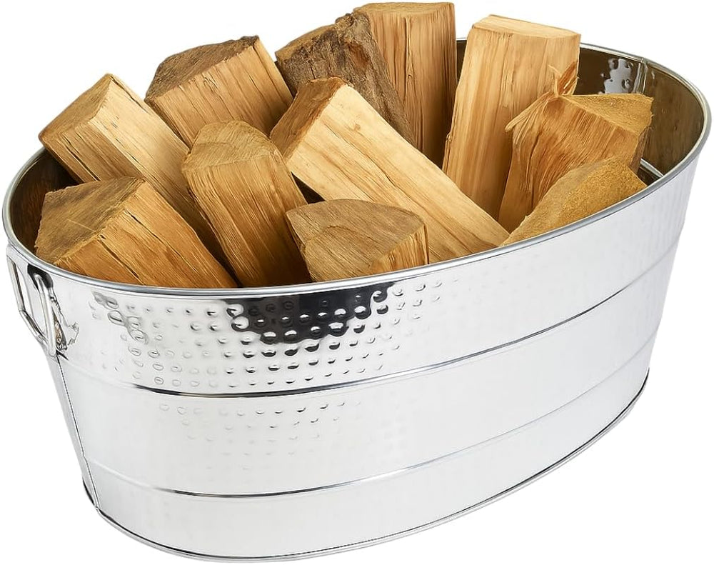 BREKX Stainless Steel Firewood Storage Rack Log Holder, 25-Quart
