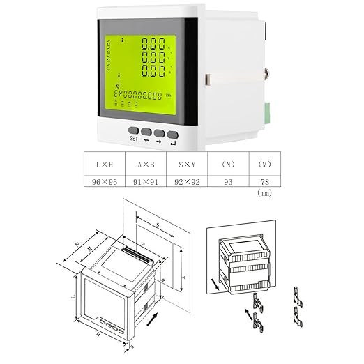 Three-phase Multifunctional Digital Energy Meter, High Accuracy Voltage Current