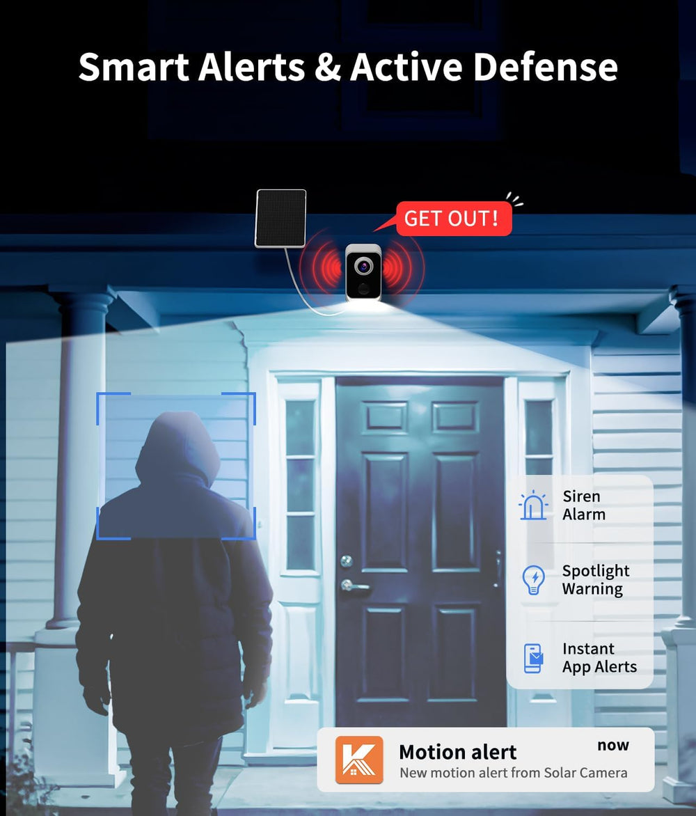 2K Security Camera Wireless Outdoor, WiFi Cameras for Home Security