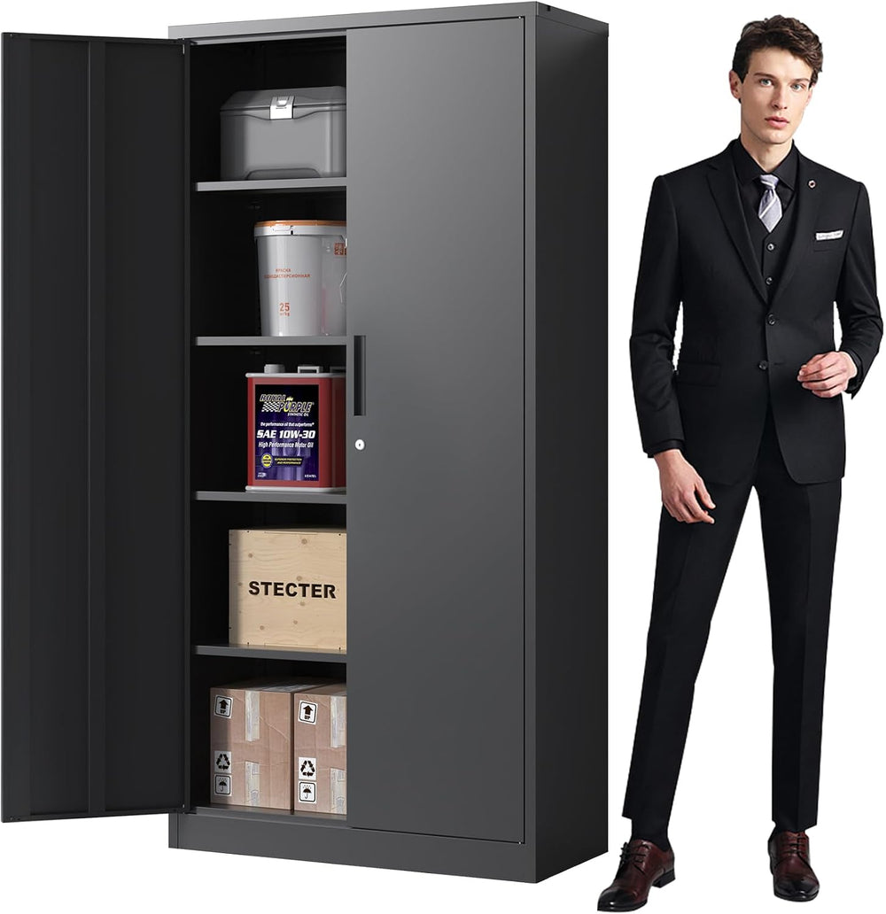 Metal Storage Cabinet for Garage, Tool Cabinet, Utility Cabinet