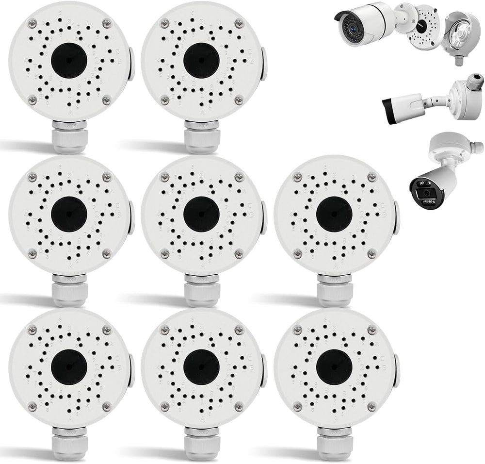 Metal Aluminum IP66 Waterproof Bullet Security Camera Junction Box, 8Pack