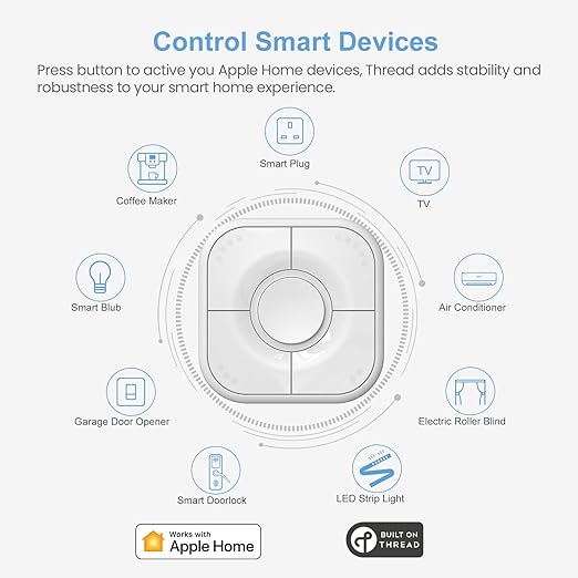 Onvis Smart Button, 5-Keys Smart Switch, Scene Controller, Compatible